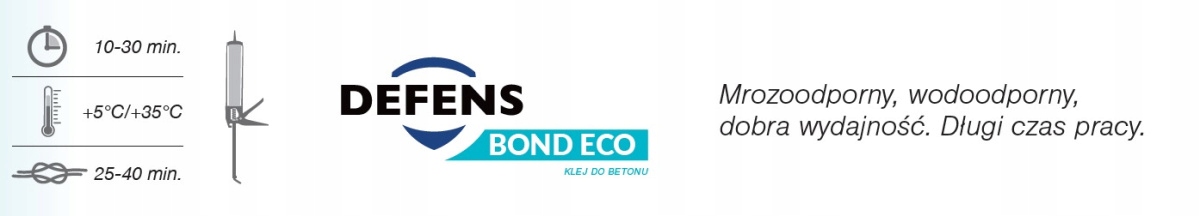 KLEJ DEFENS BOND ECO 290ml OGRODZENIE BETONOWE PUSTAK 24 SZTUKI HURT